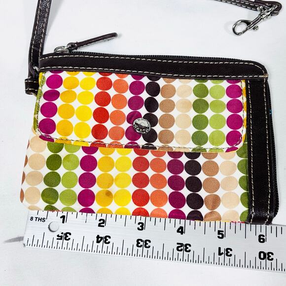 Franco Sarto Polka Dot Crossbody Bag w/ Handbag Set Multicolor Boho Fall Colors - Picture 16 of 16